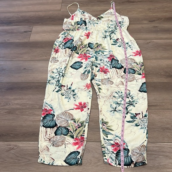 SHEIN Curve 2XL Floral Print Jumpsuit Spaghetti Strap V Neck - Picture 9 of 16